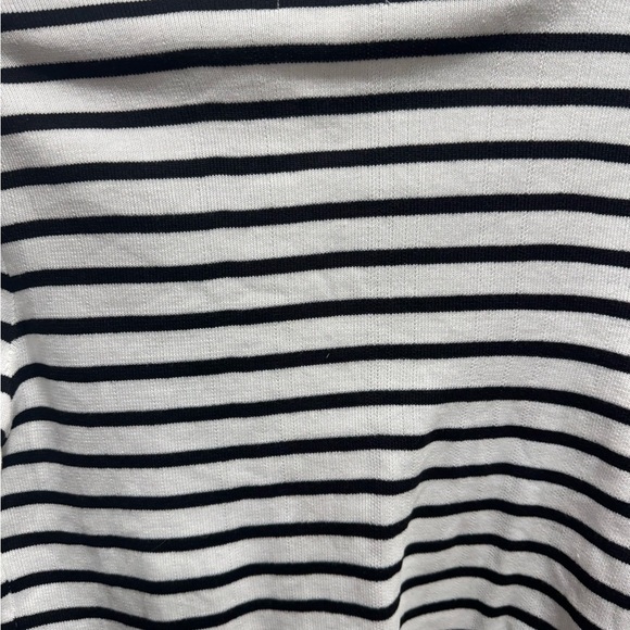 Black and White Striped Knit Cardigan - Picture 3 of 5